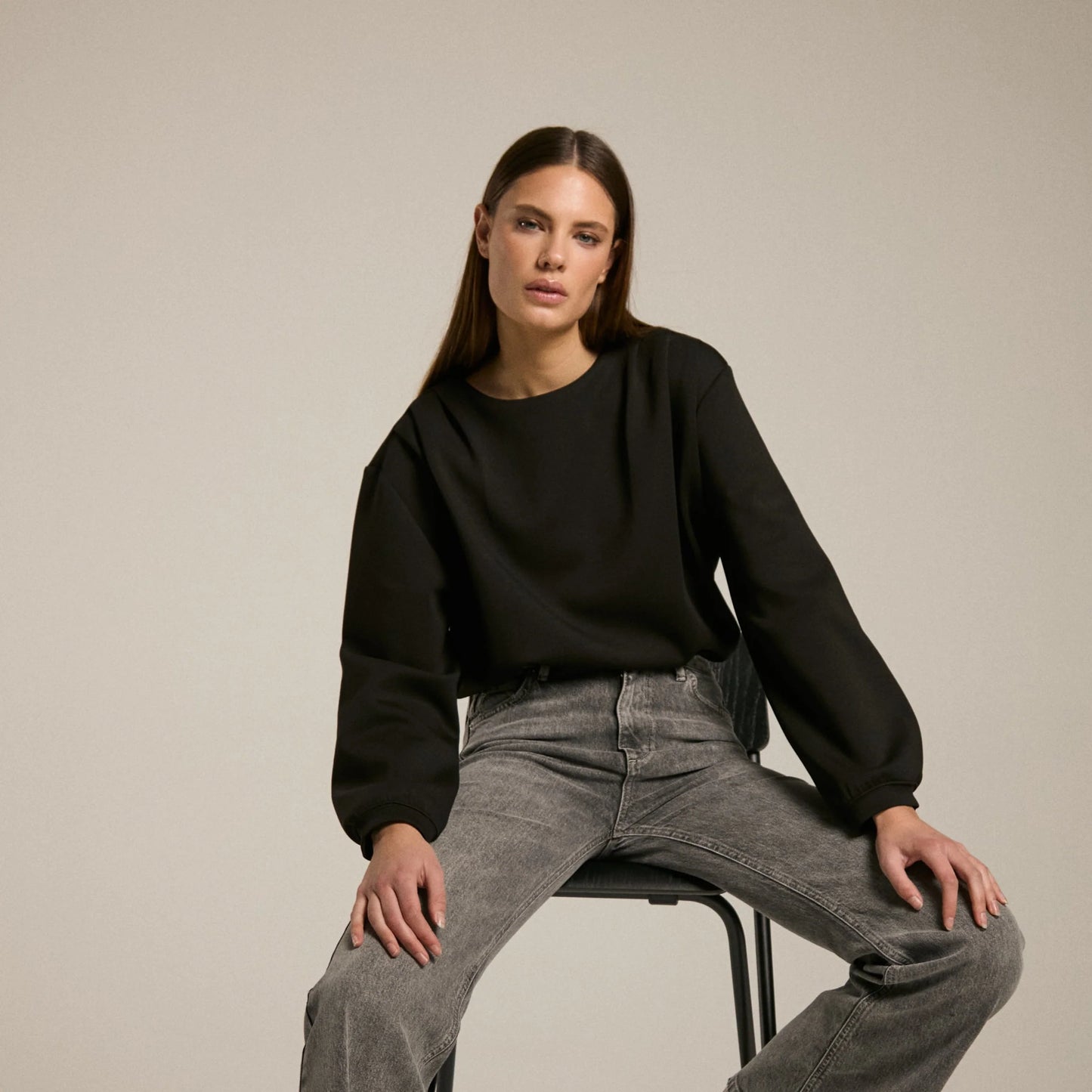 Longsleeve Sweater With Shoulder Pleats