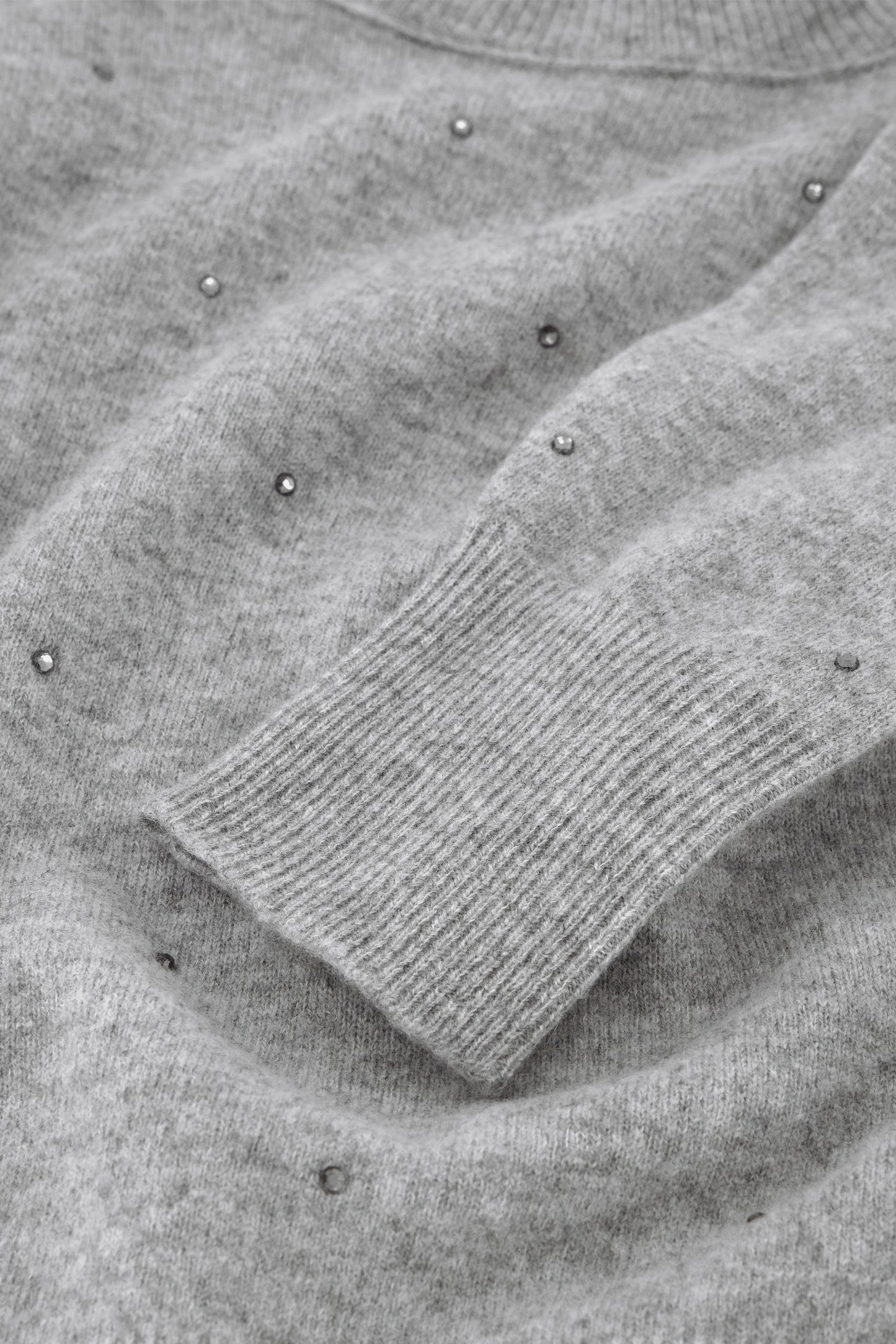 Lidi Rhinestone Pullover Grey Melange