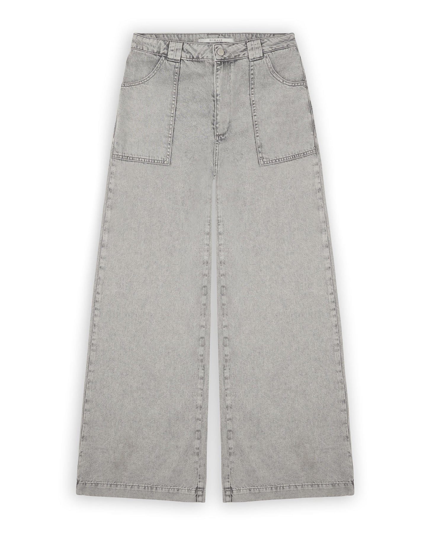 Mid Waist Palazzo Jeans