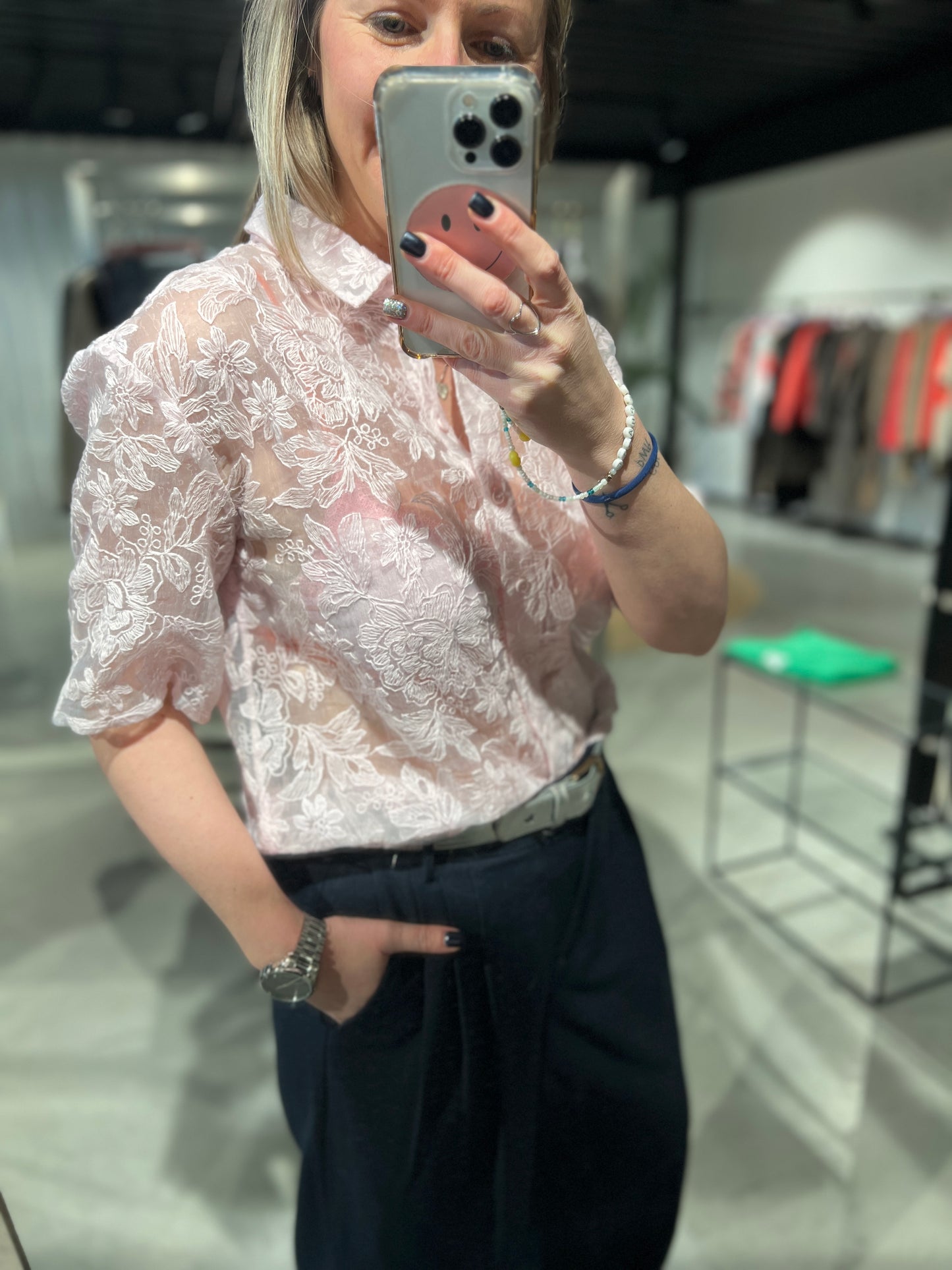 Shirt With Lace