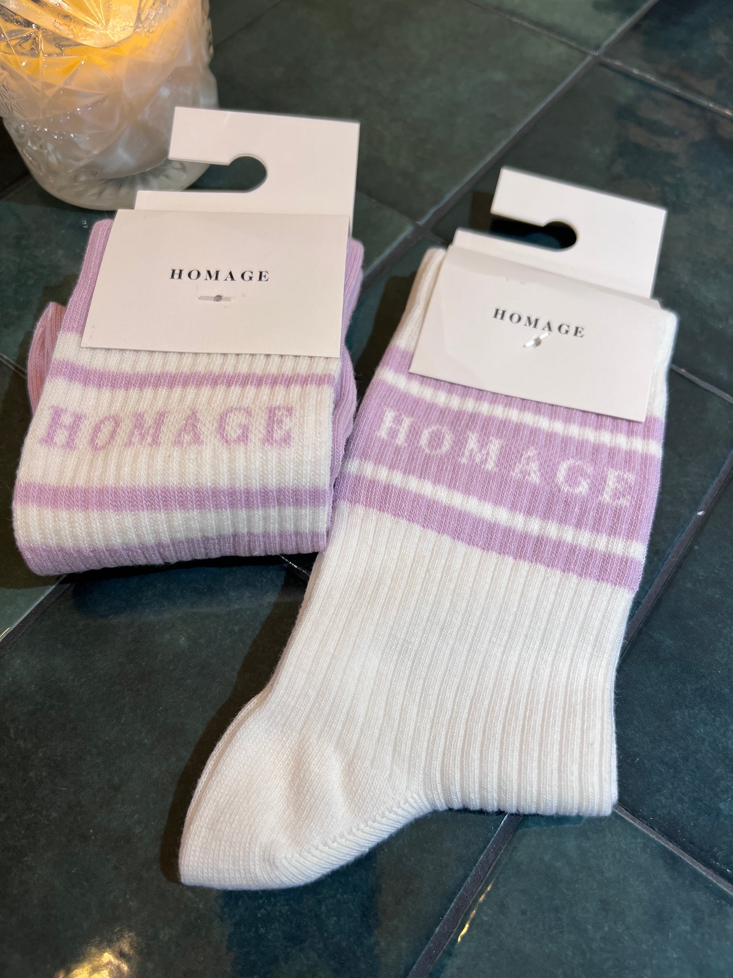 Homage Socks Off White/ Lilac