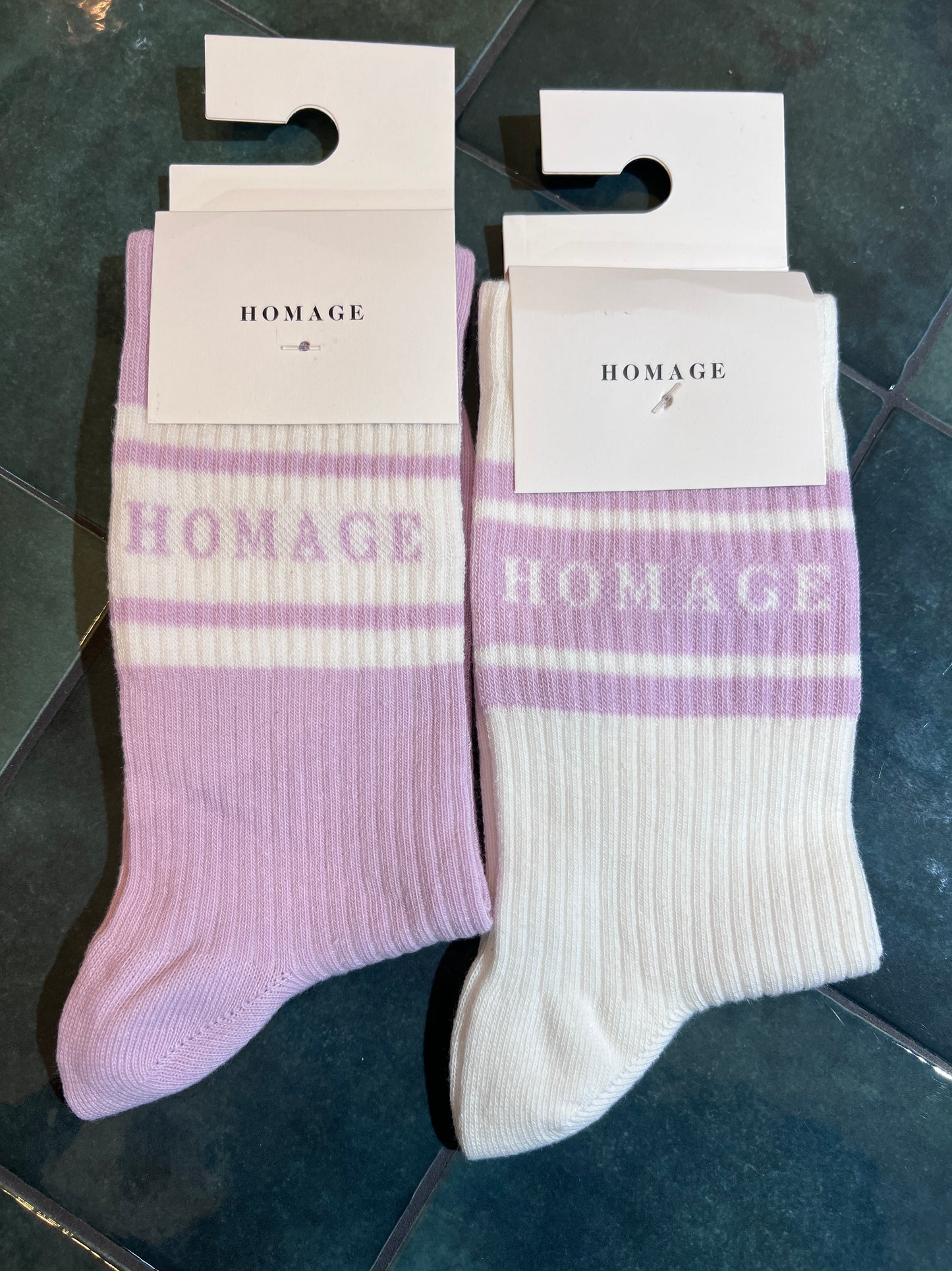 Homage Socks Lilac/Off White