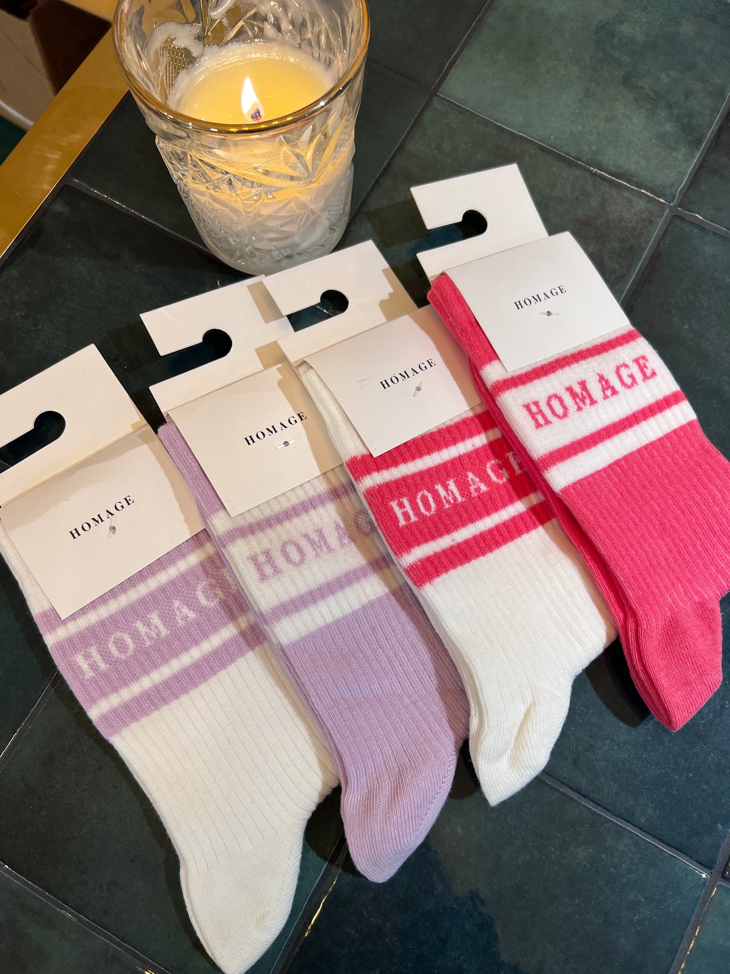 Homage Socks Off White/ Lilac