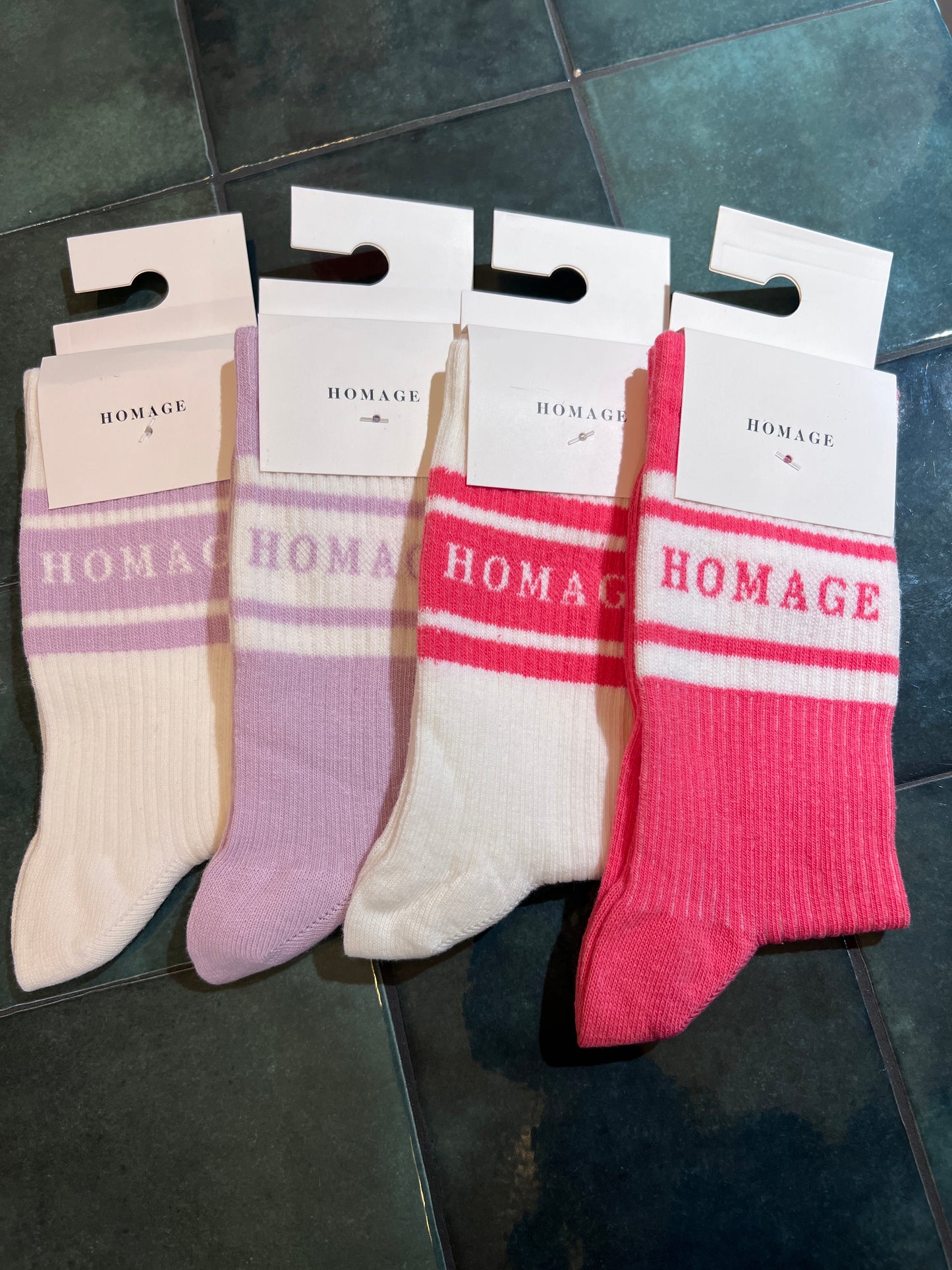 Homage Socks Lilac/Off White