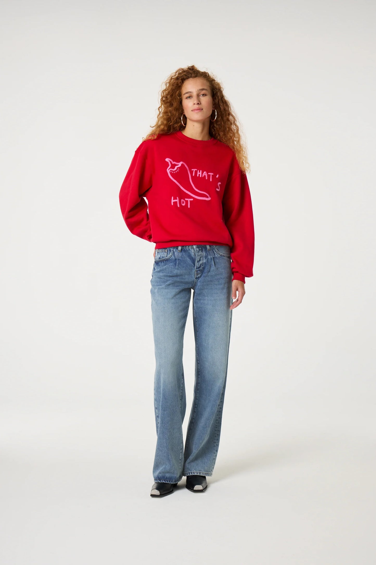 Terry Sweater Red Hot Chili