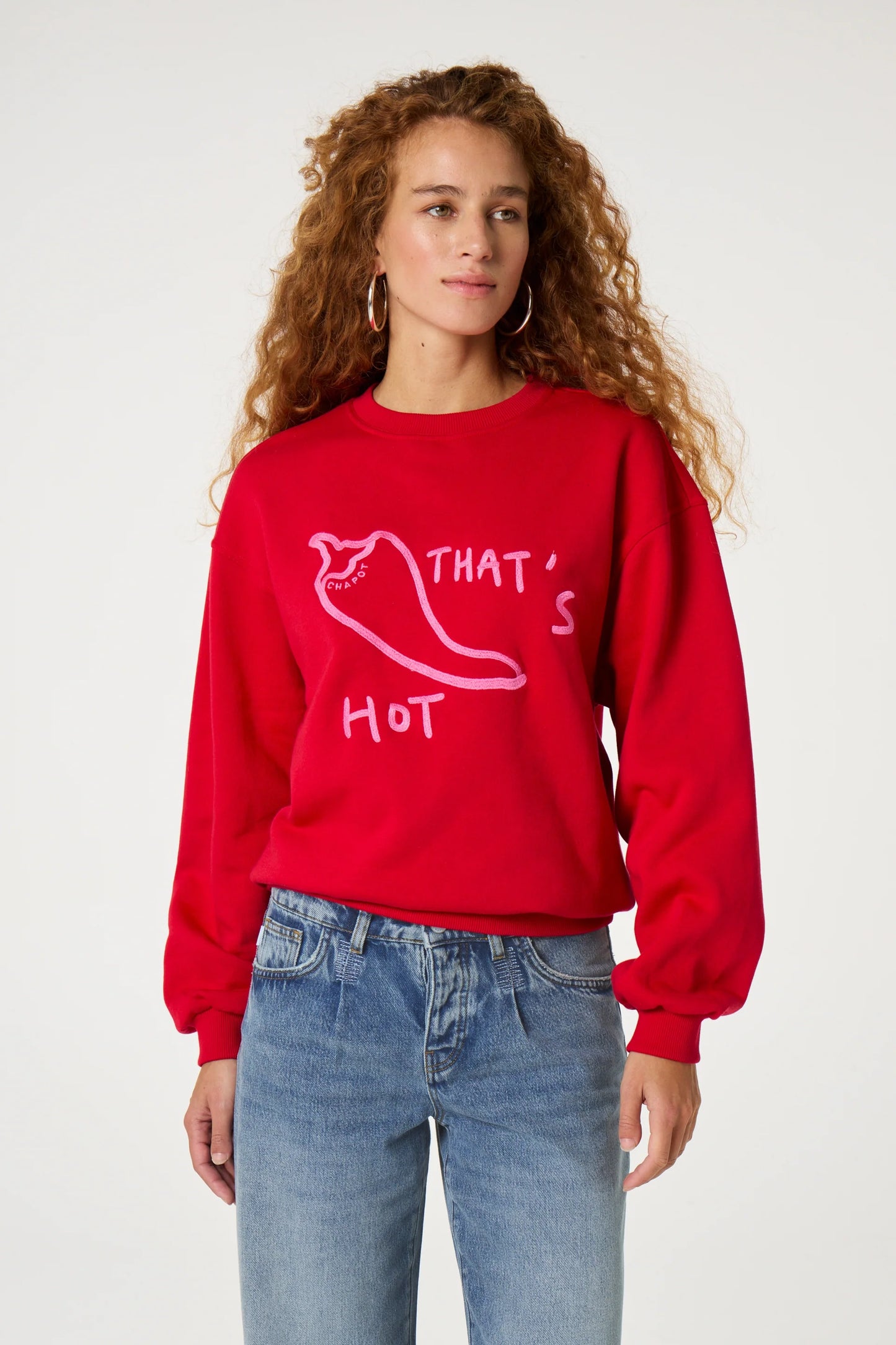 Terry Sweater Red Hot Chili