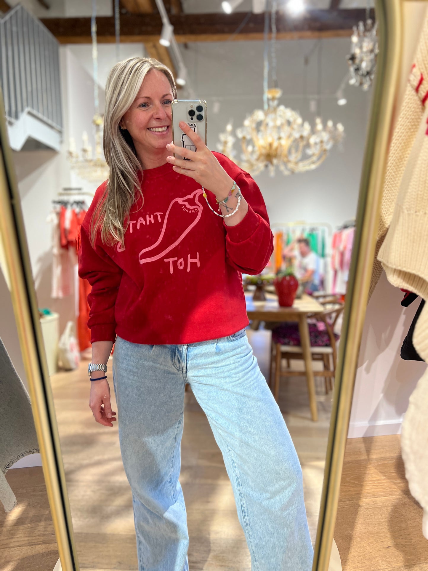 Terry Sweater Red Hot Chili