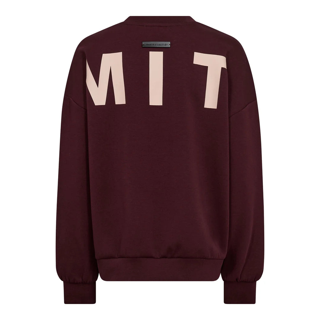 Maxi Split Logo Sweat Wine