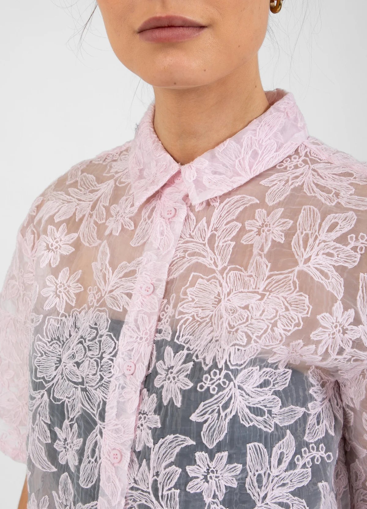 Shirt With Lace