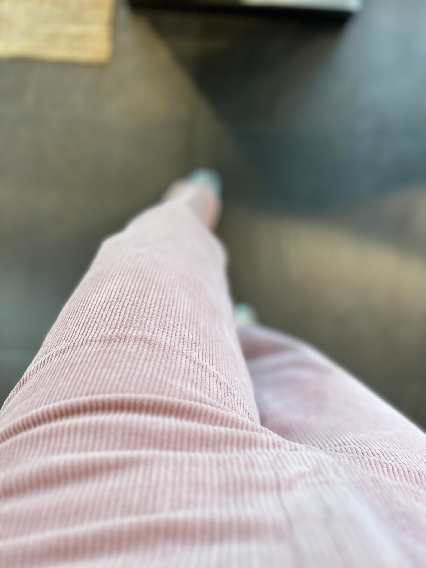 James Rib Wide Leg Jeans Blush Pink