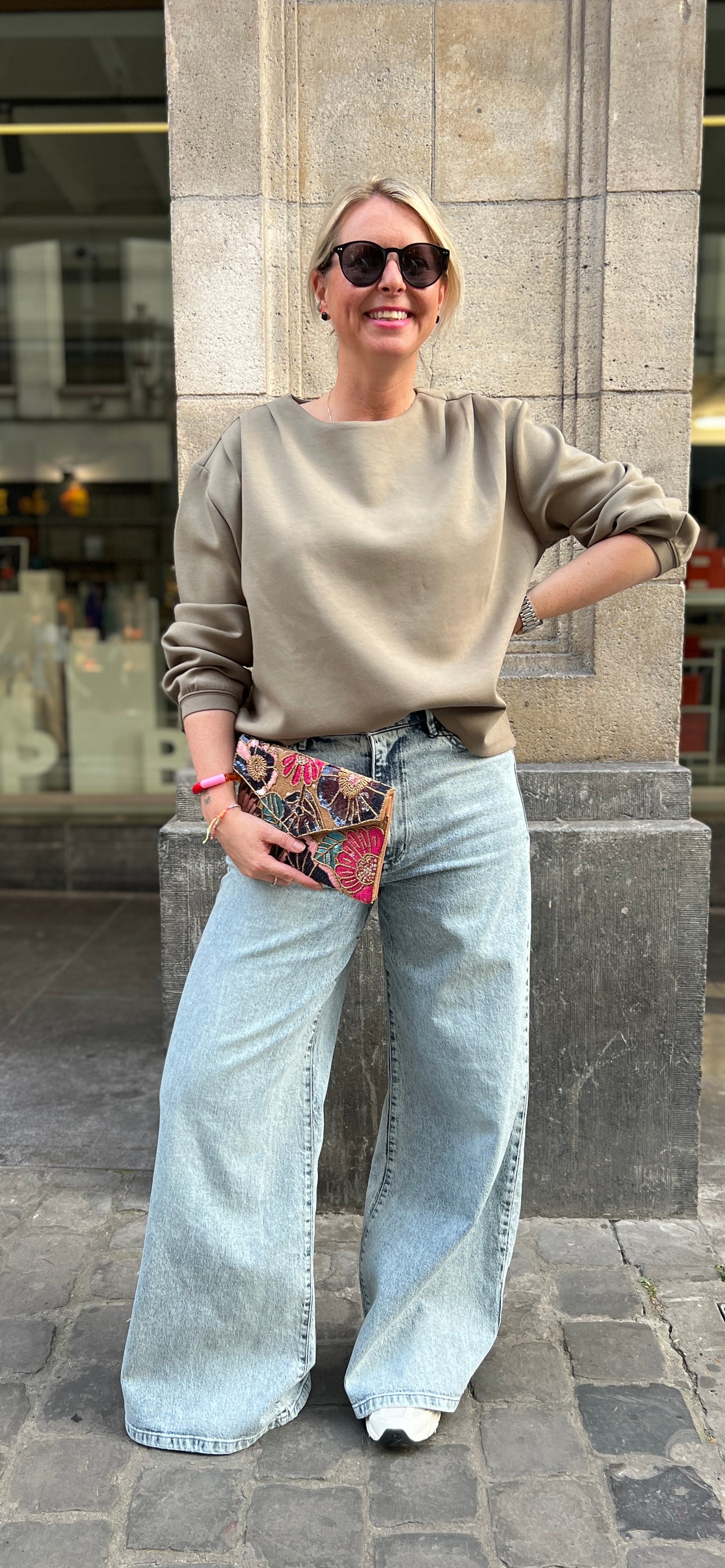 Longsleeve Sweater With Shoulder Pleats