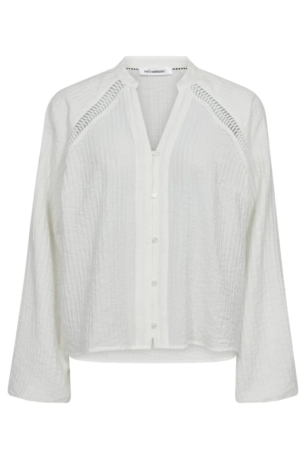ShinaCC lace V-shirt Off White