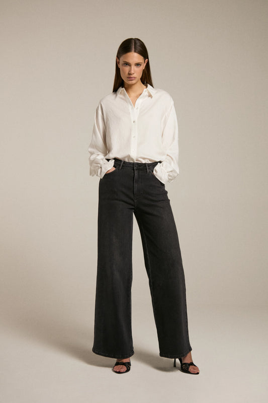 James Wide Leg Jeans Black