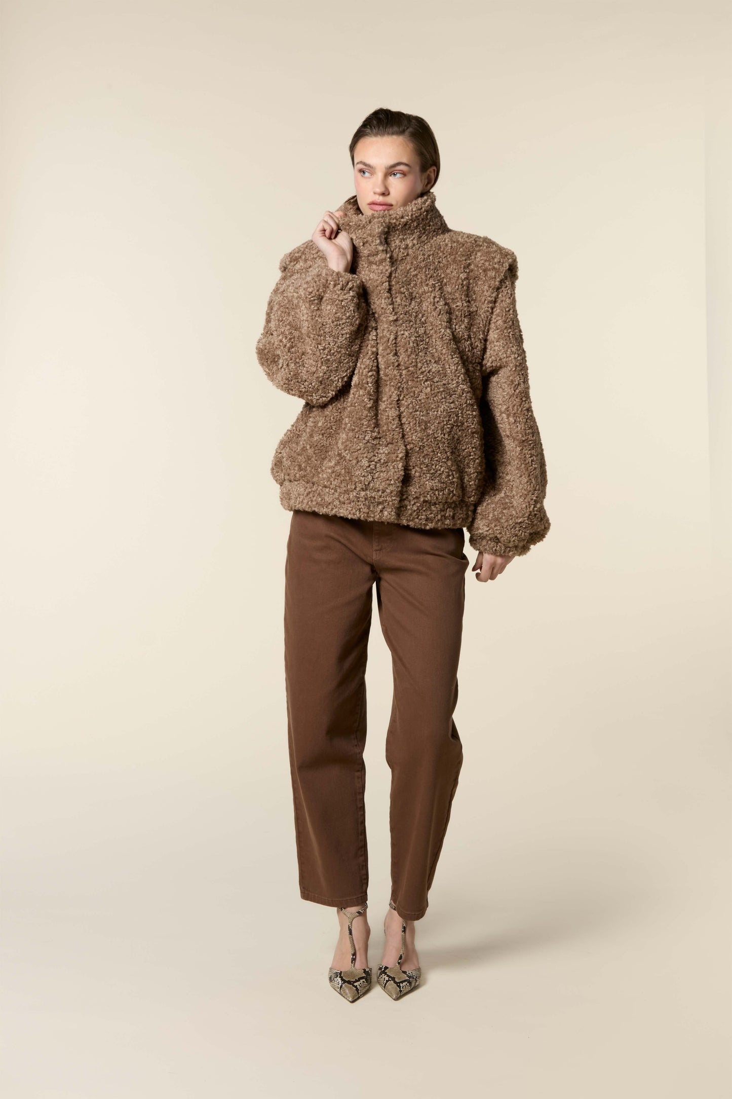 Bella Colored Baggy Jeans Brown