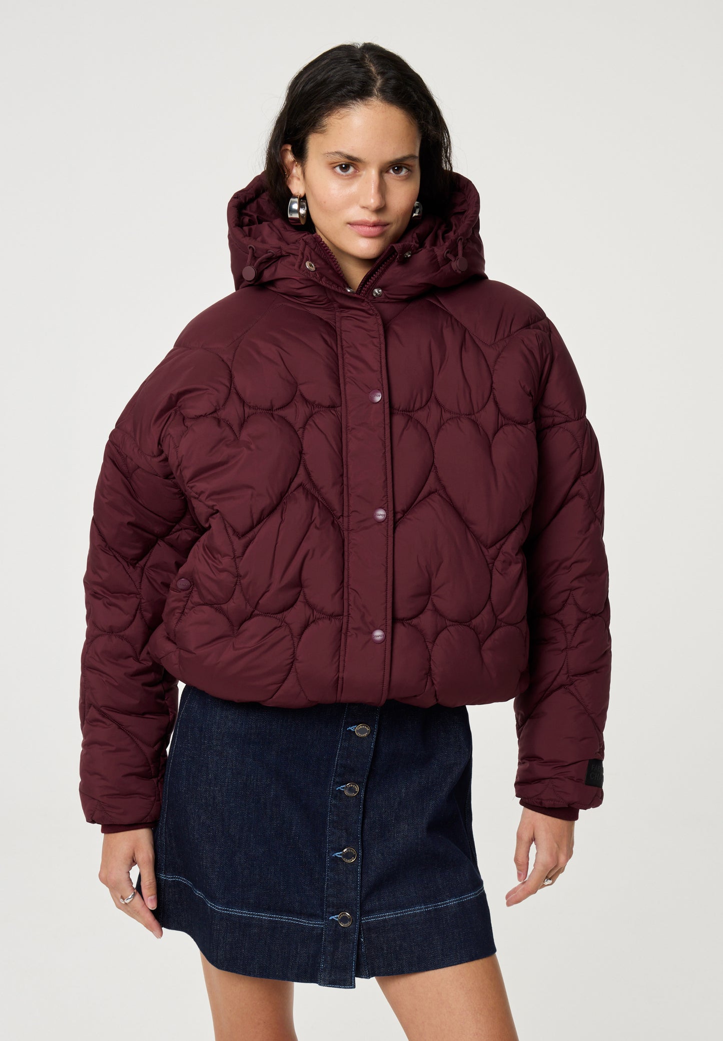 Prisca Puffer Deep Burgundy
