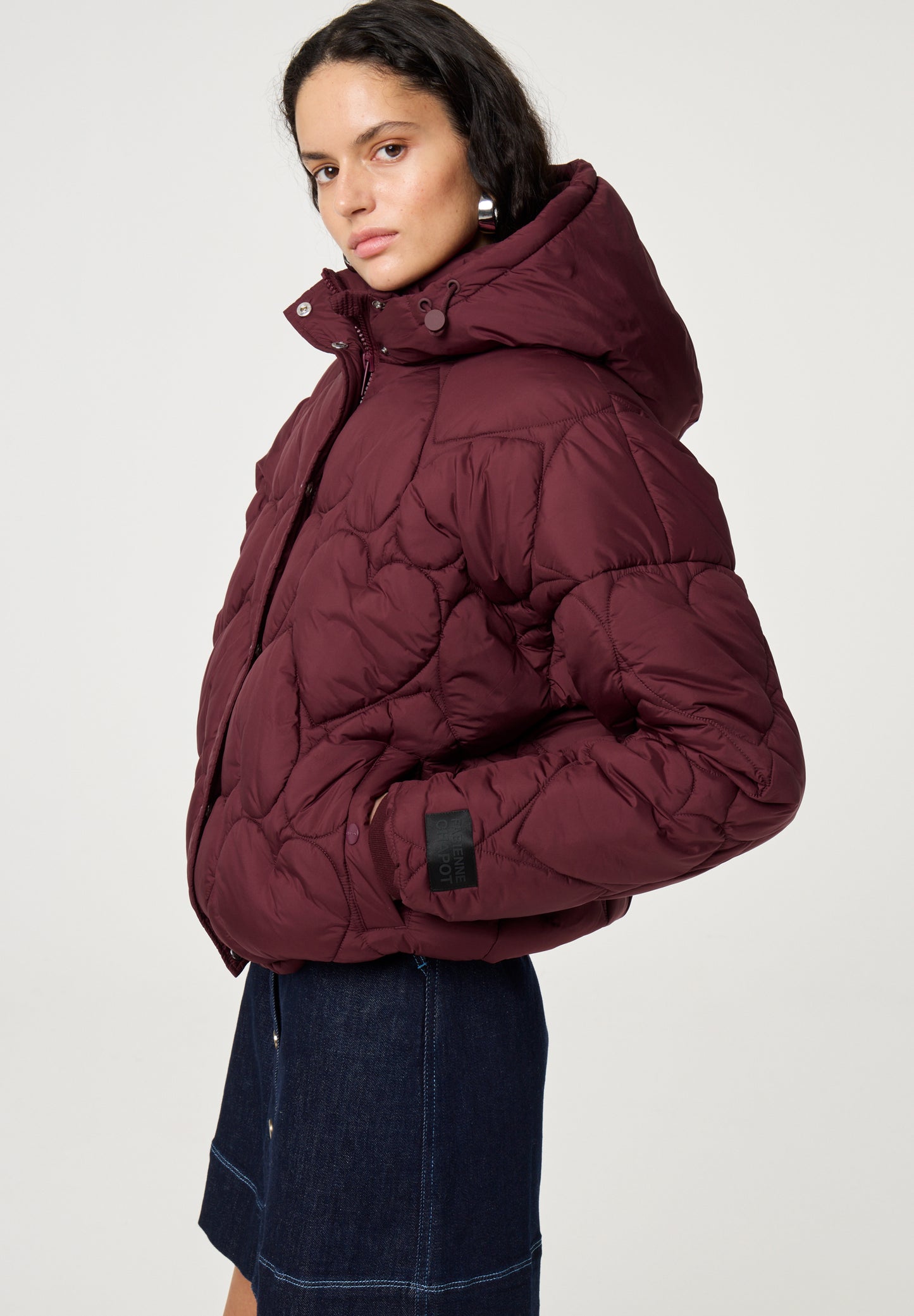 Prisca Puffer Deep Burgundy