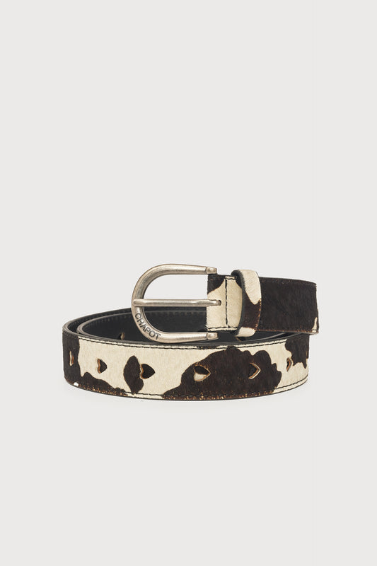 Hairy Belt Cosy White/ Black
