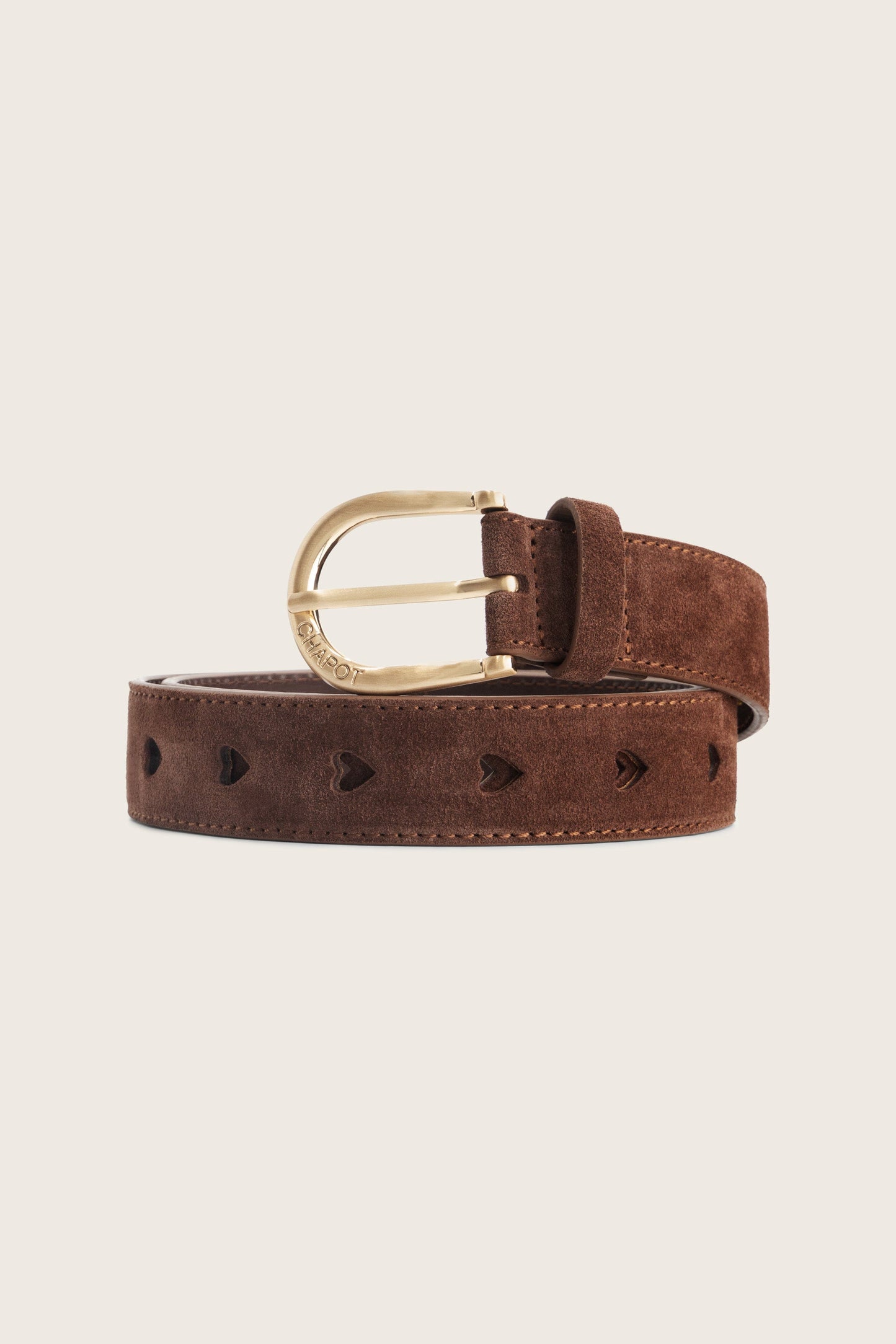 Cut It Out Heart belt Suede