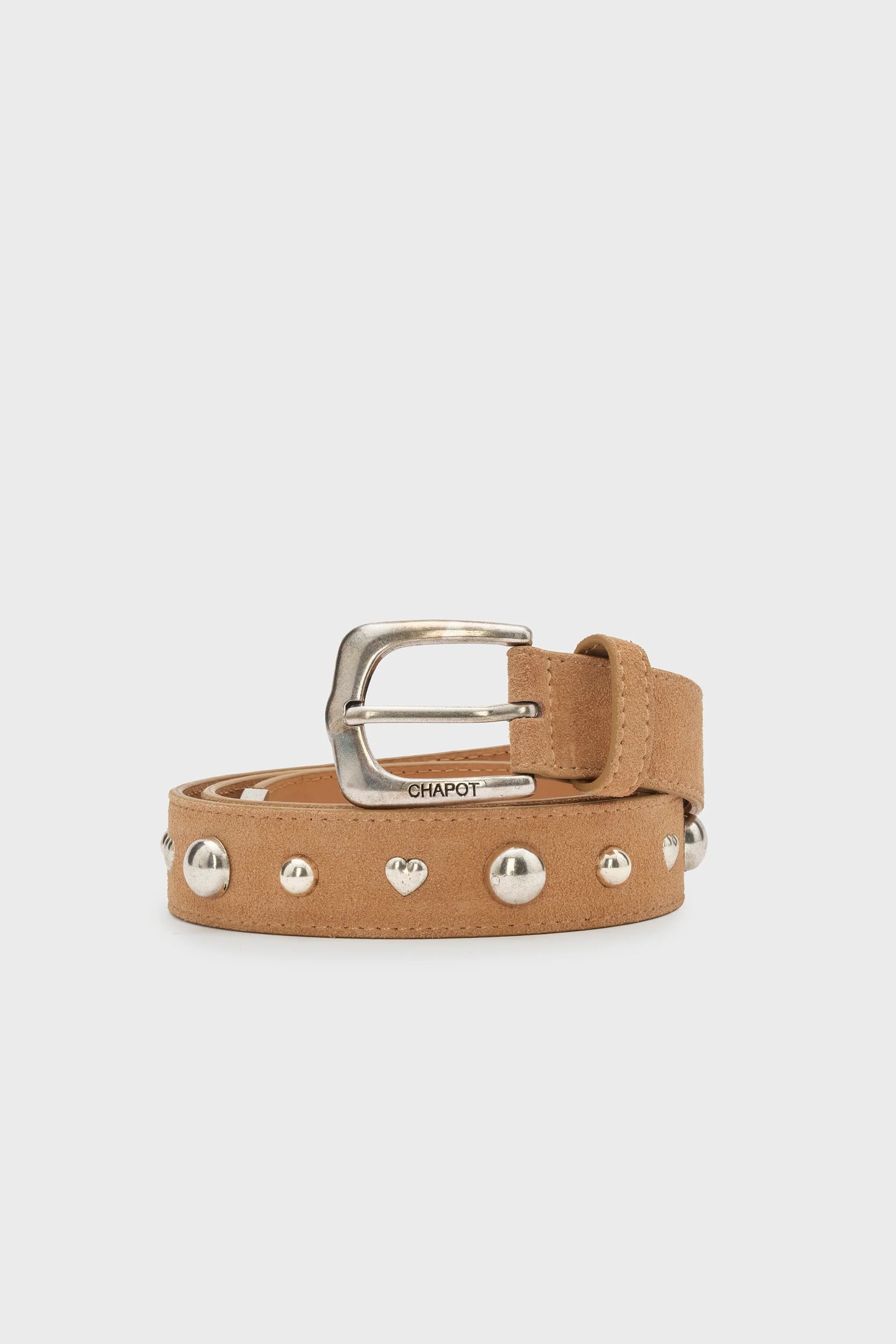 Play Of Studs Belt Suede Sand
