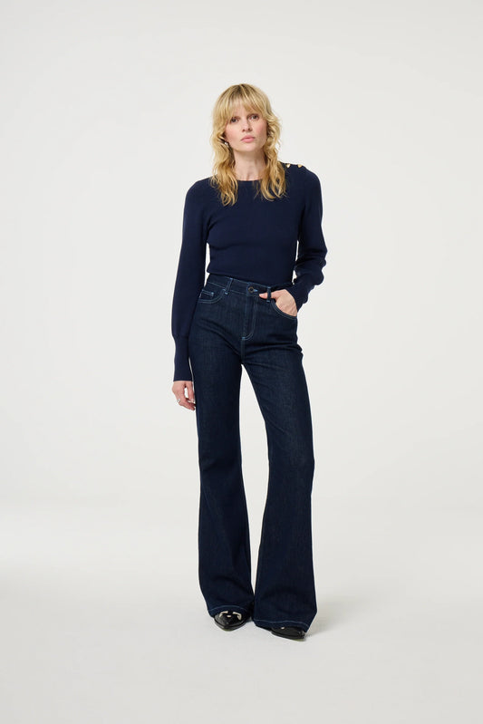 Vic Bootcut Jeans Dark Indigo