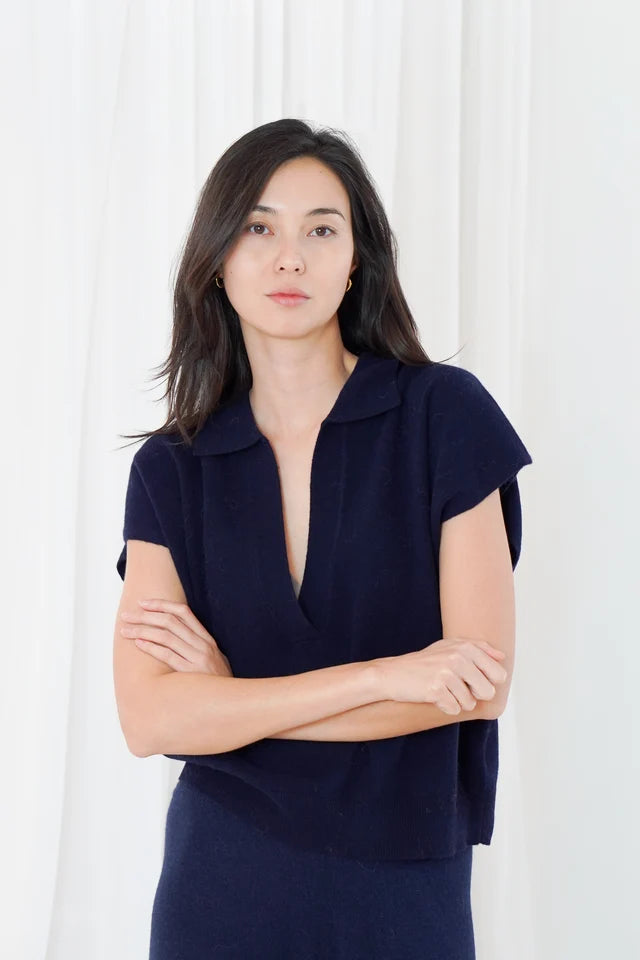 Okaloosa Polo-Neck Sweater Navy