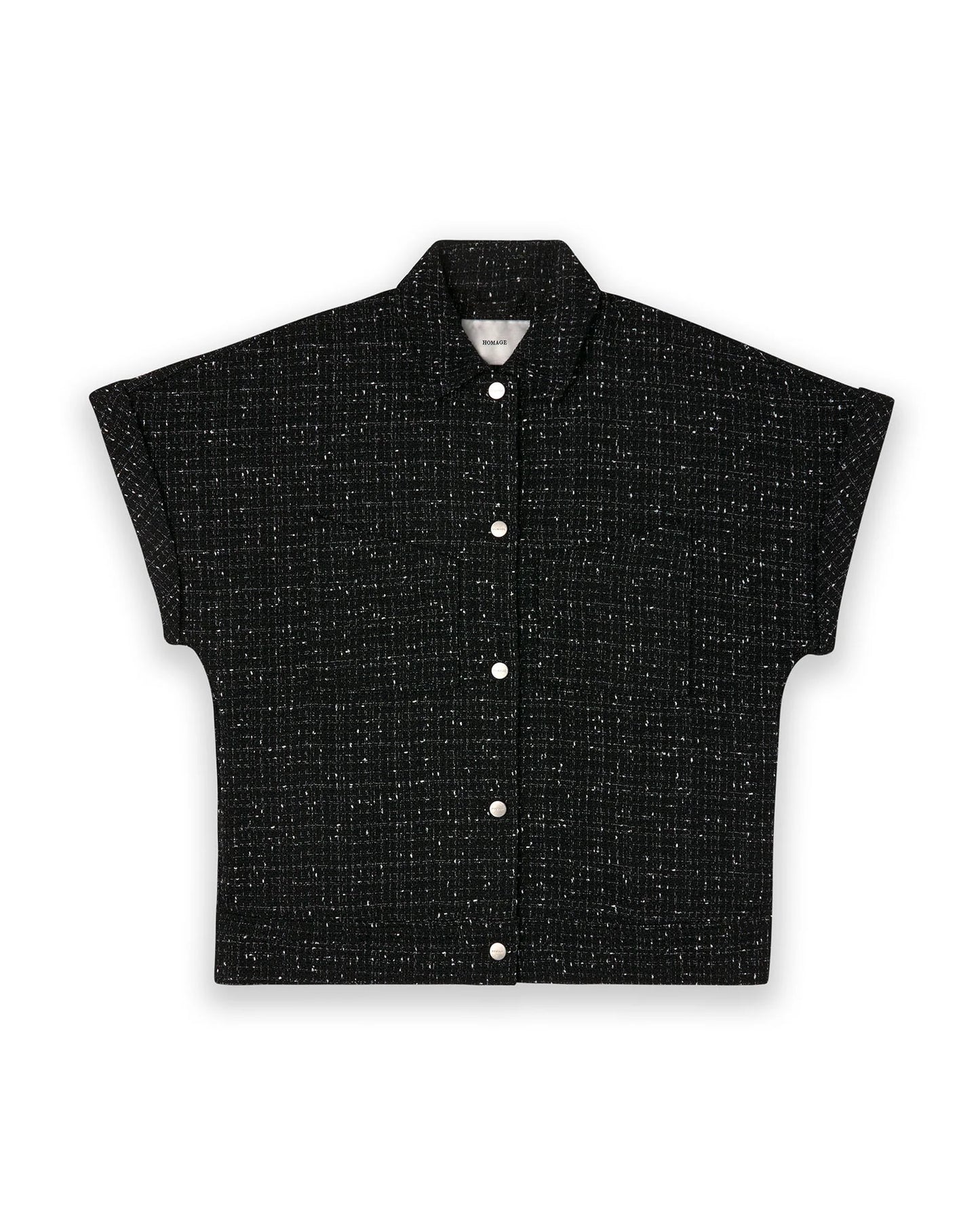 Short Sleeve Tweed Jacket