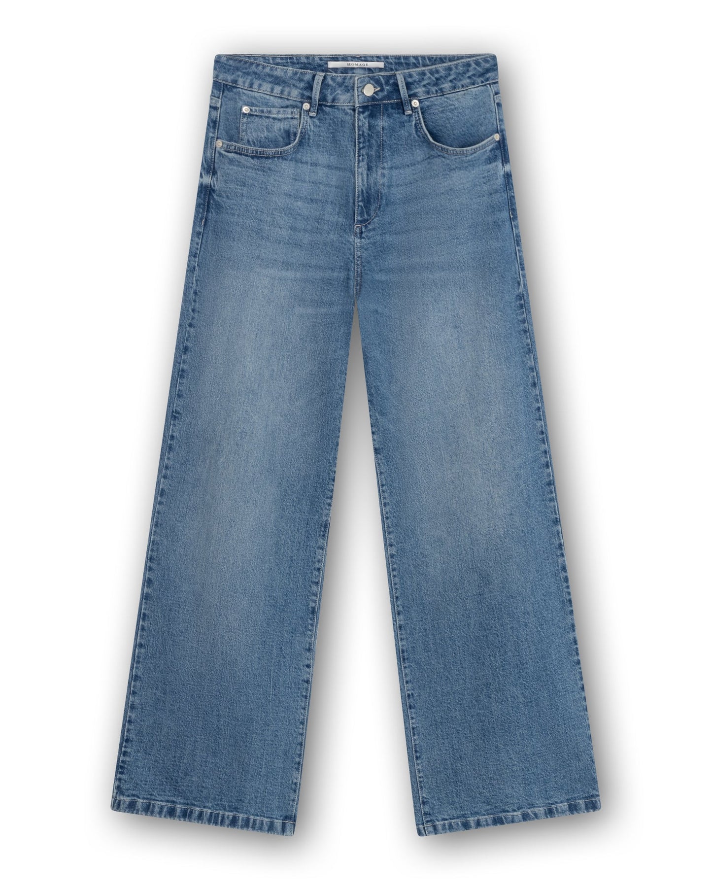 Cooper Mid Waist Slouchy Wide Leg Jeans Blue Used