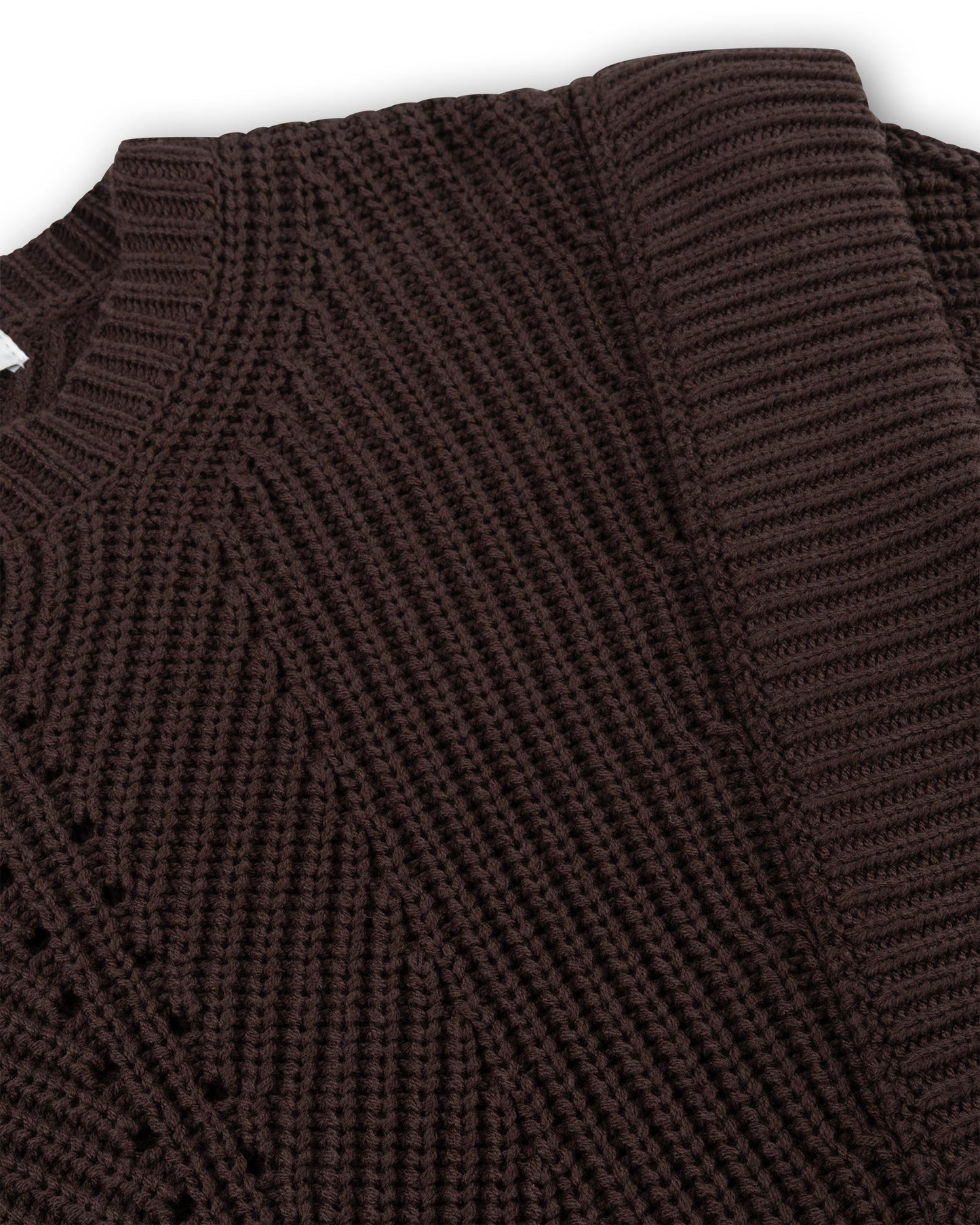 Knitted Sweater With Shoulder Detail Dark brown
