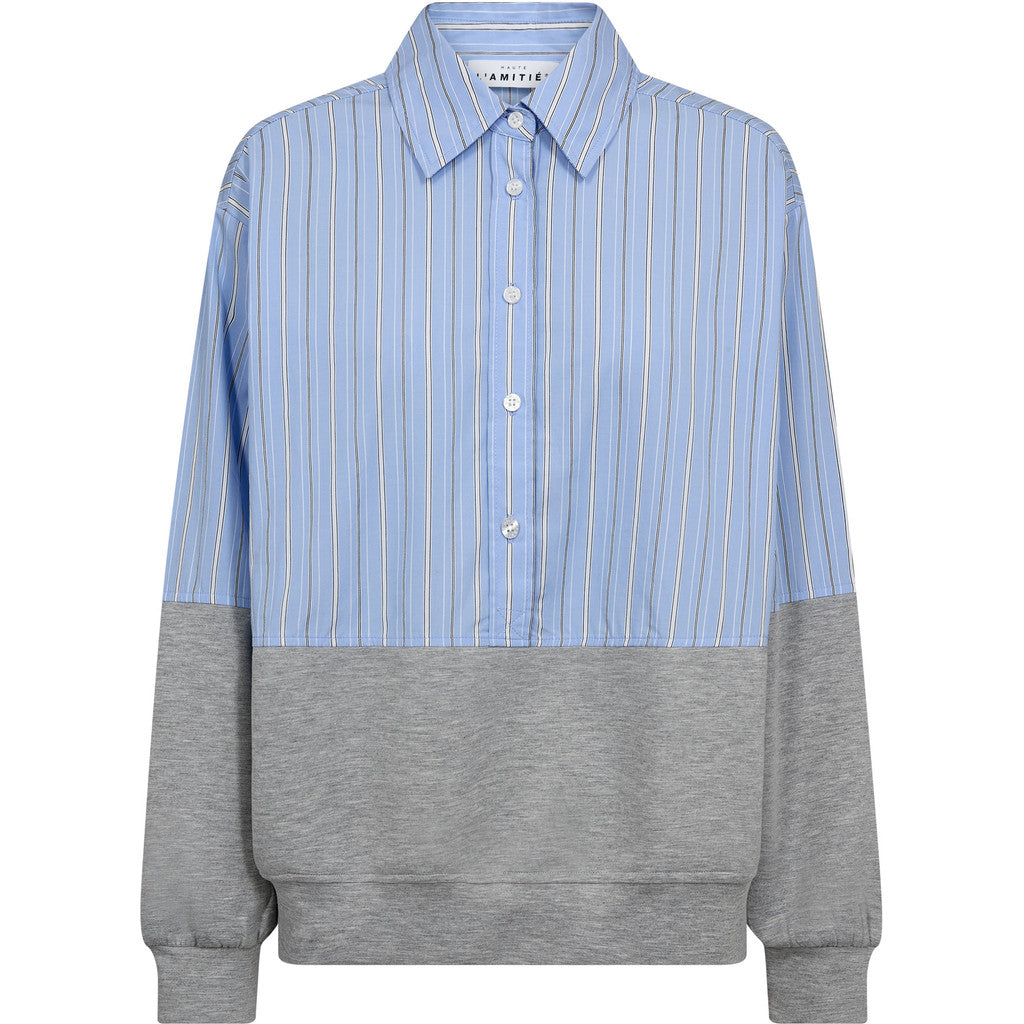 Sweat Mix Blue Stripe Shirt