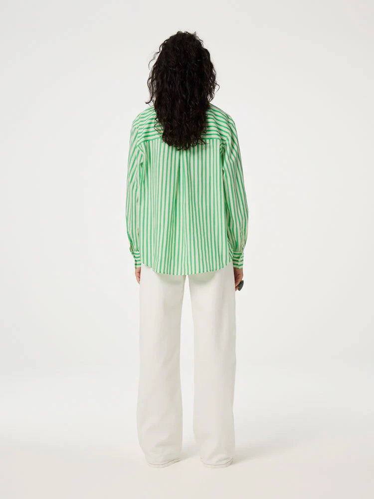 Alex Blouse Green Jil Stripe