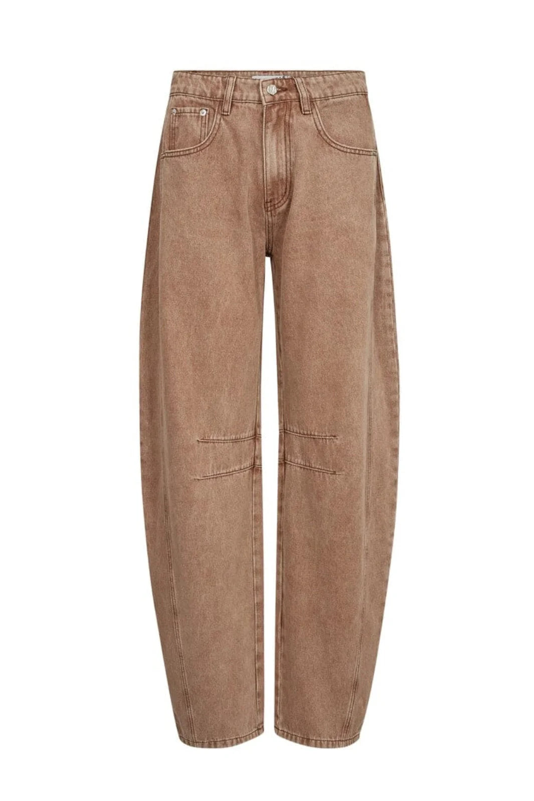 Drew Barrel Panel Jeans Camel