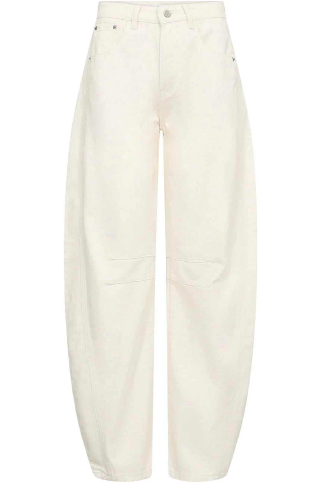 Drew Barrel Panel Jeans White