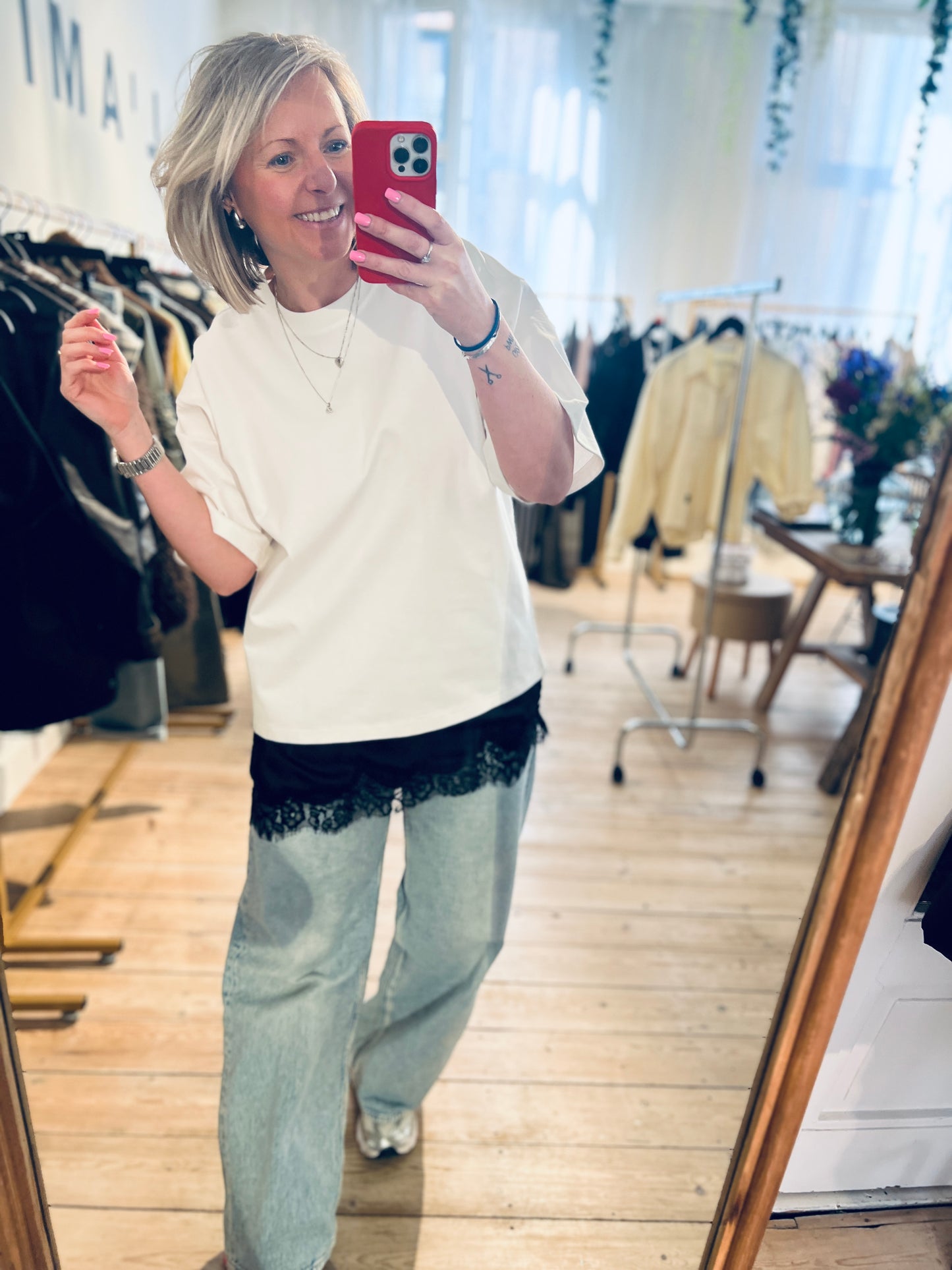 Loose Mix Lingerie Tee