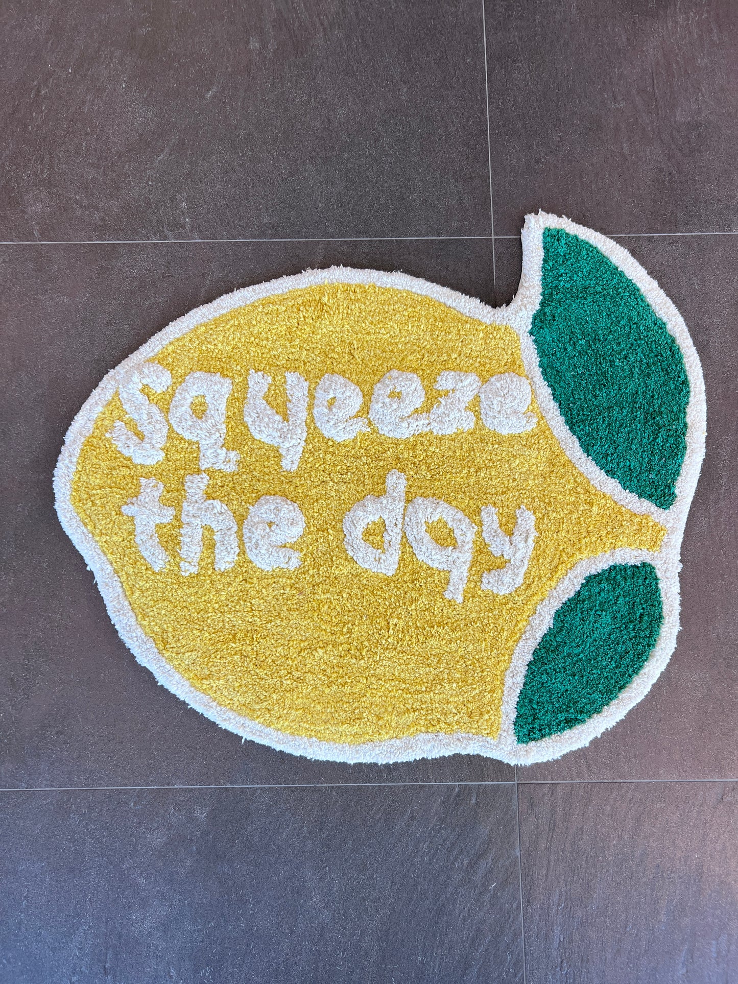 Badkamer Mat "Squeeze The Day"