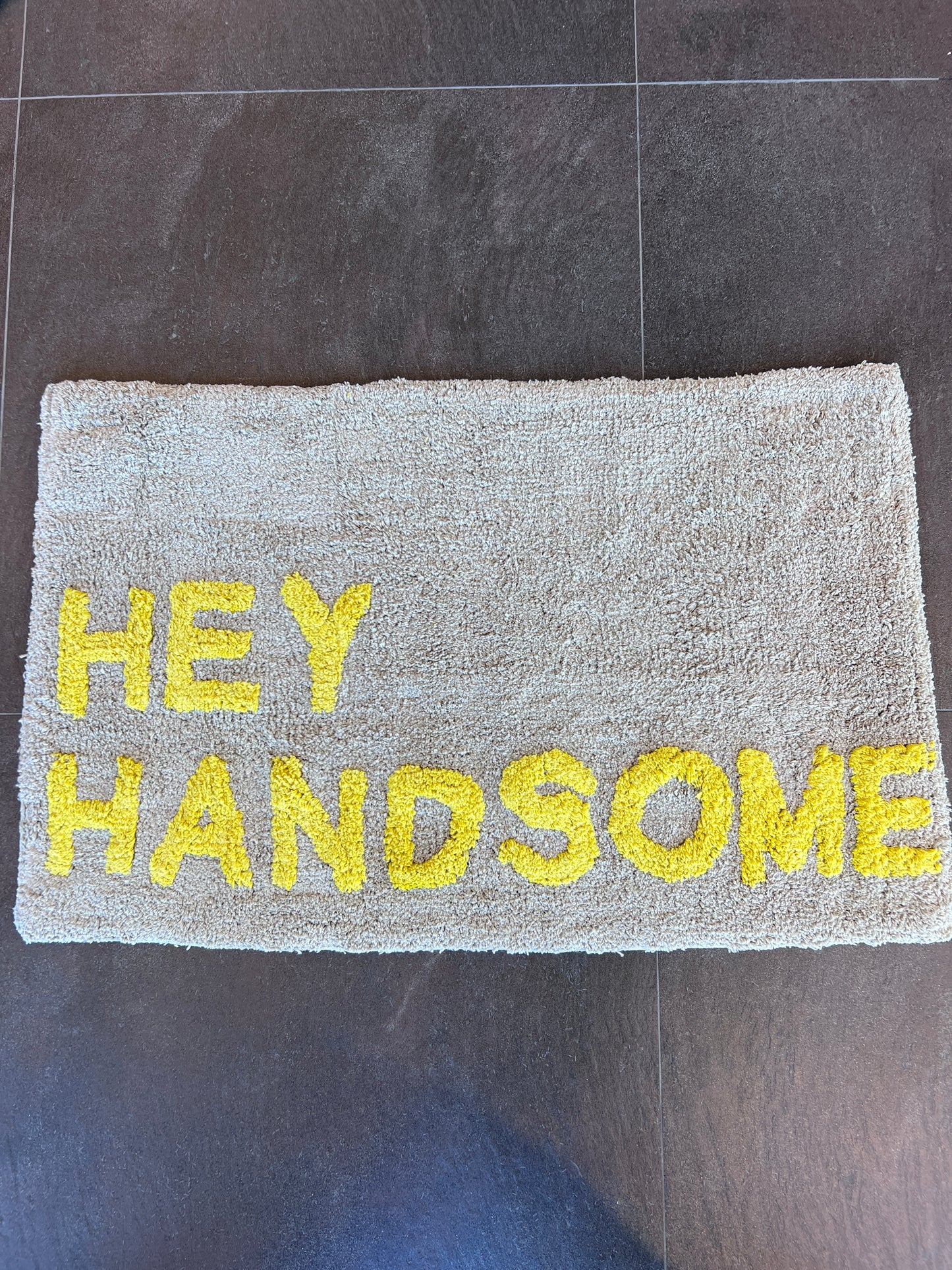 Badkamer Mat "Hey Handsome"