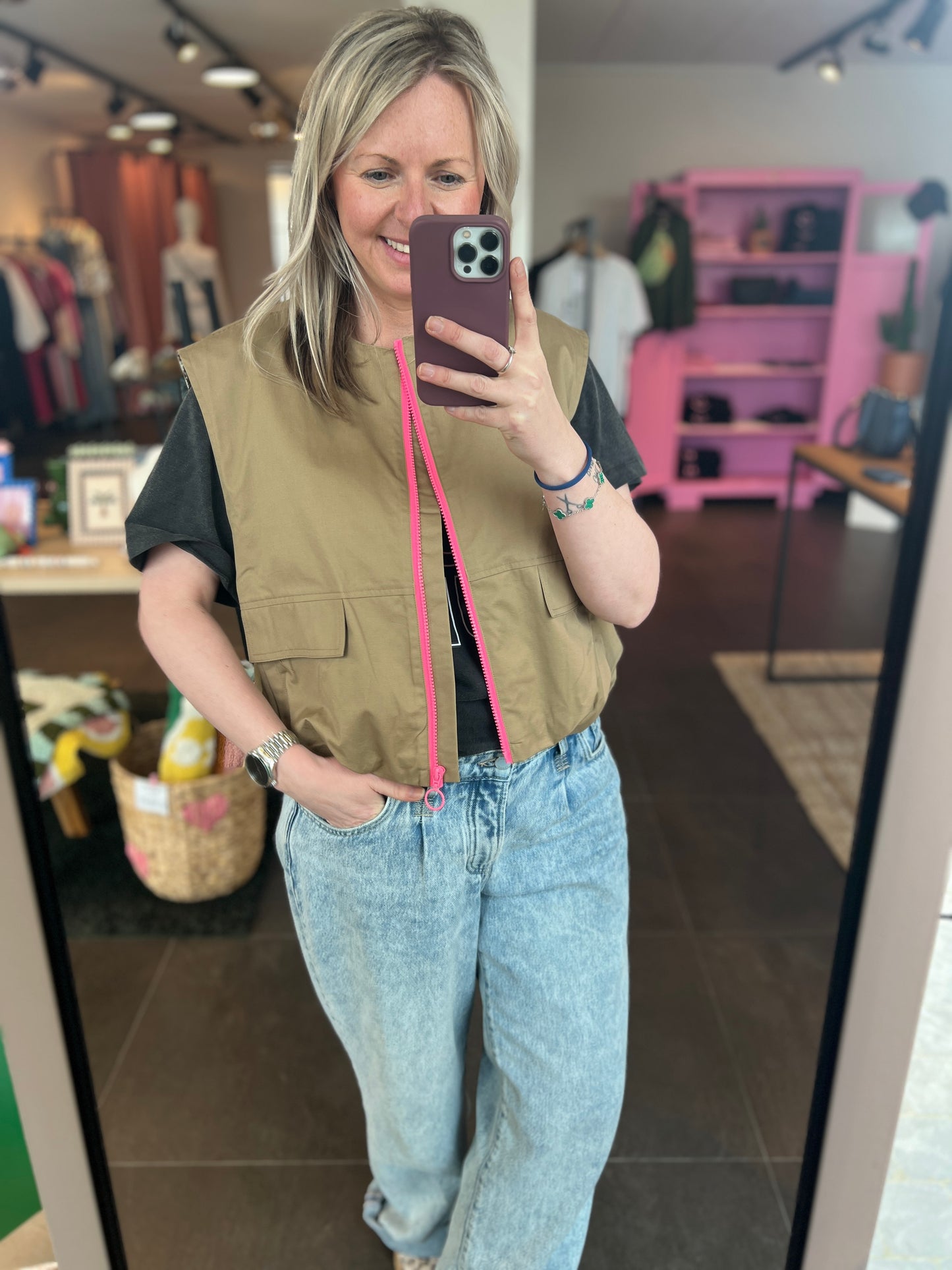 Jacket Romantic Beige/ pink