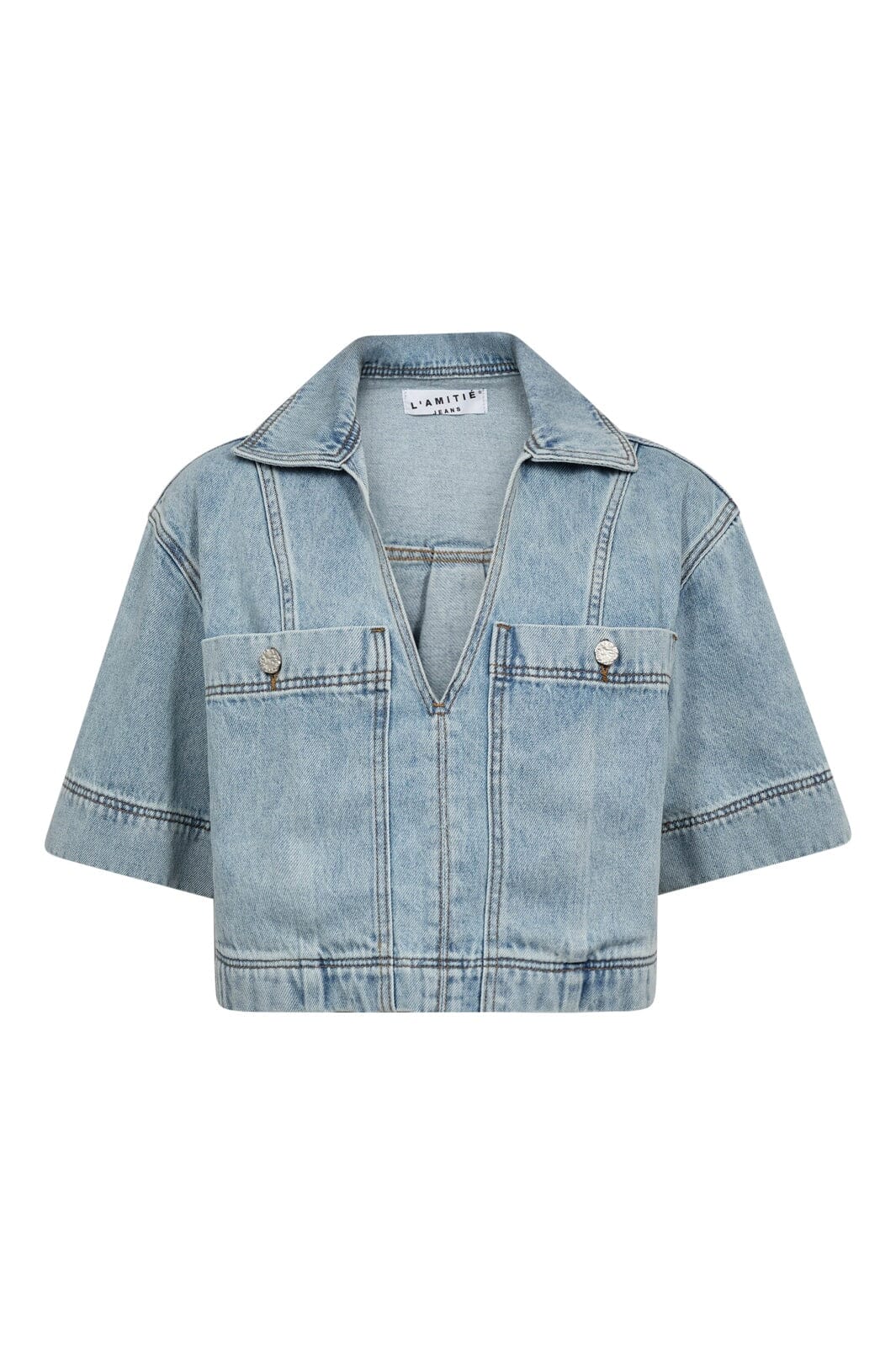 Drew Denim Top Bleached Denim