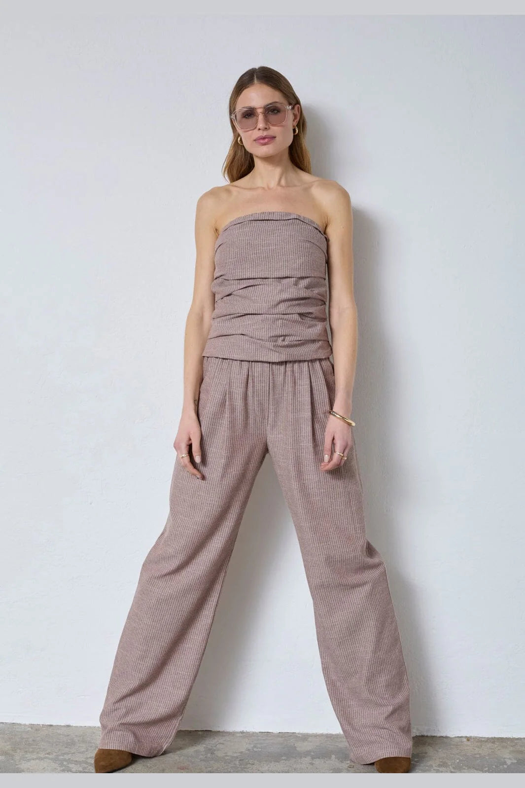 JihoCC Stripe Tube Top