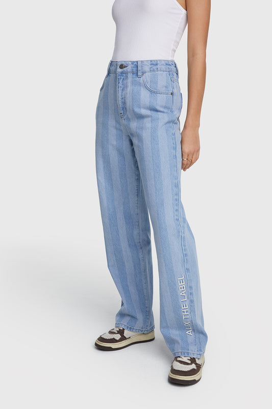 Woven Stripe Denim pants