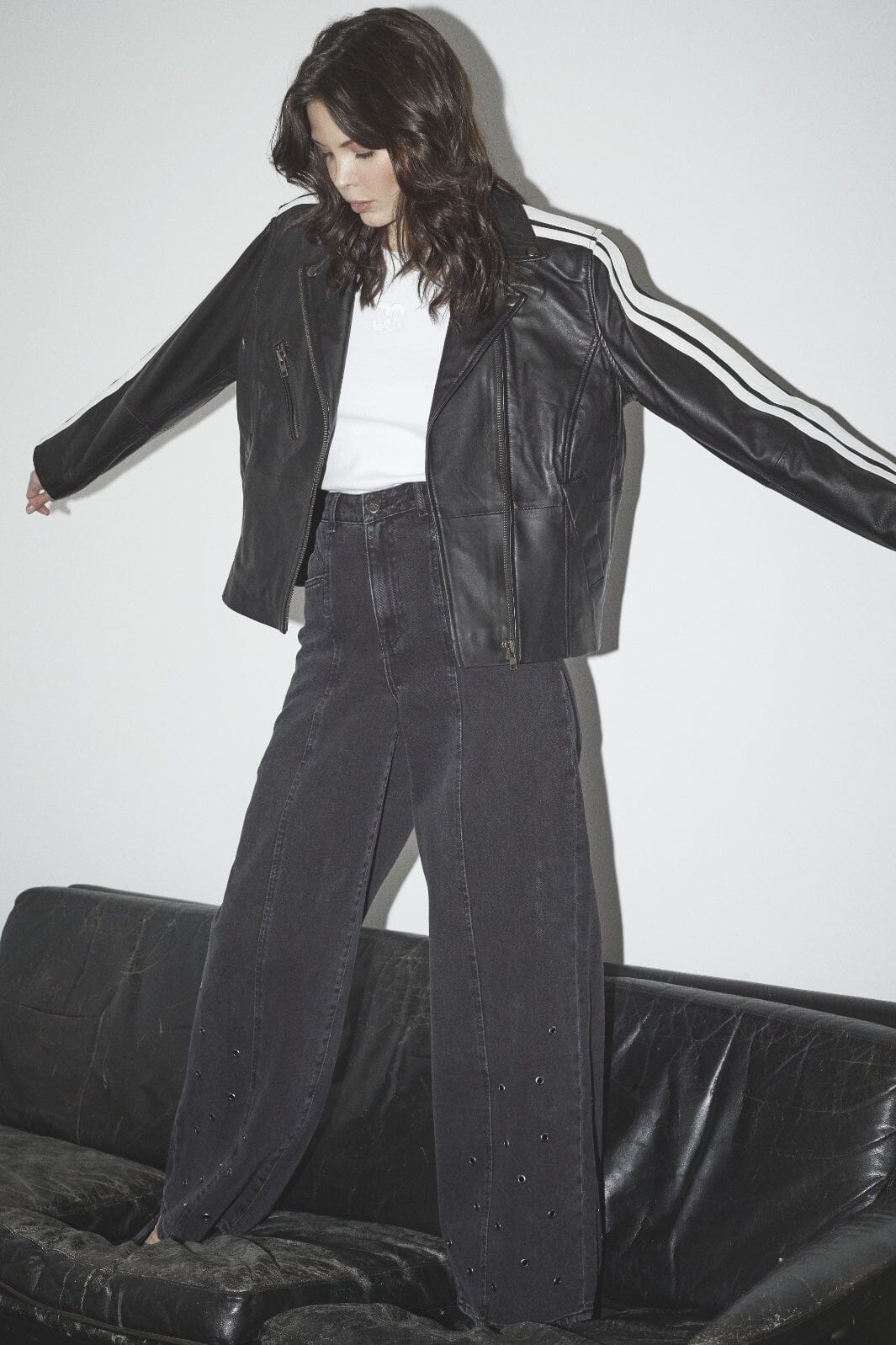 SifCC Eyelet Wide Jeans