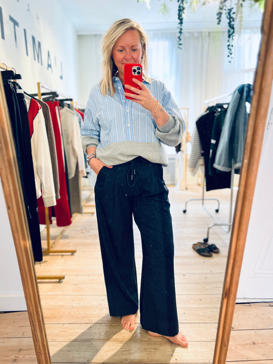 Sweat Mix Blue Stripe Shirt