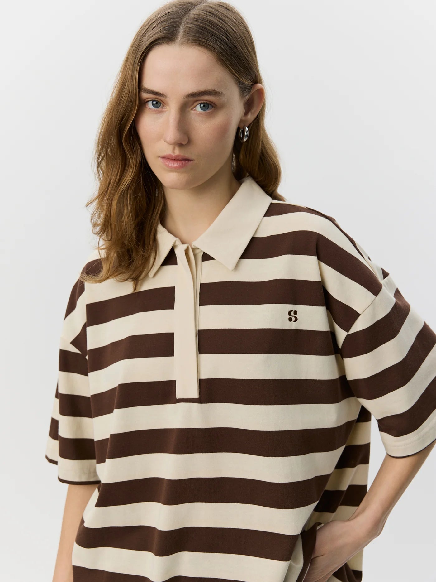 Pilsw Oversized Striped Polo