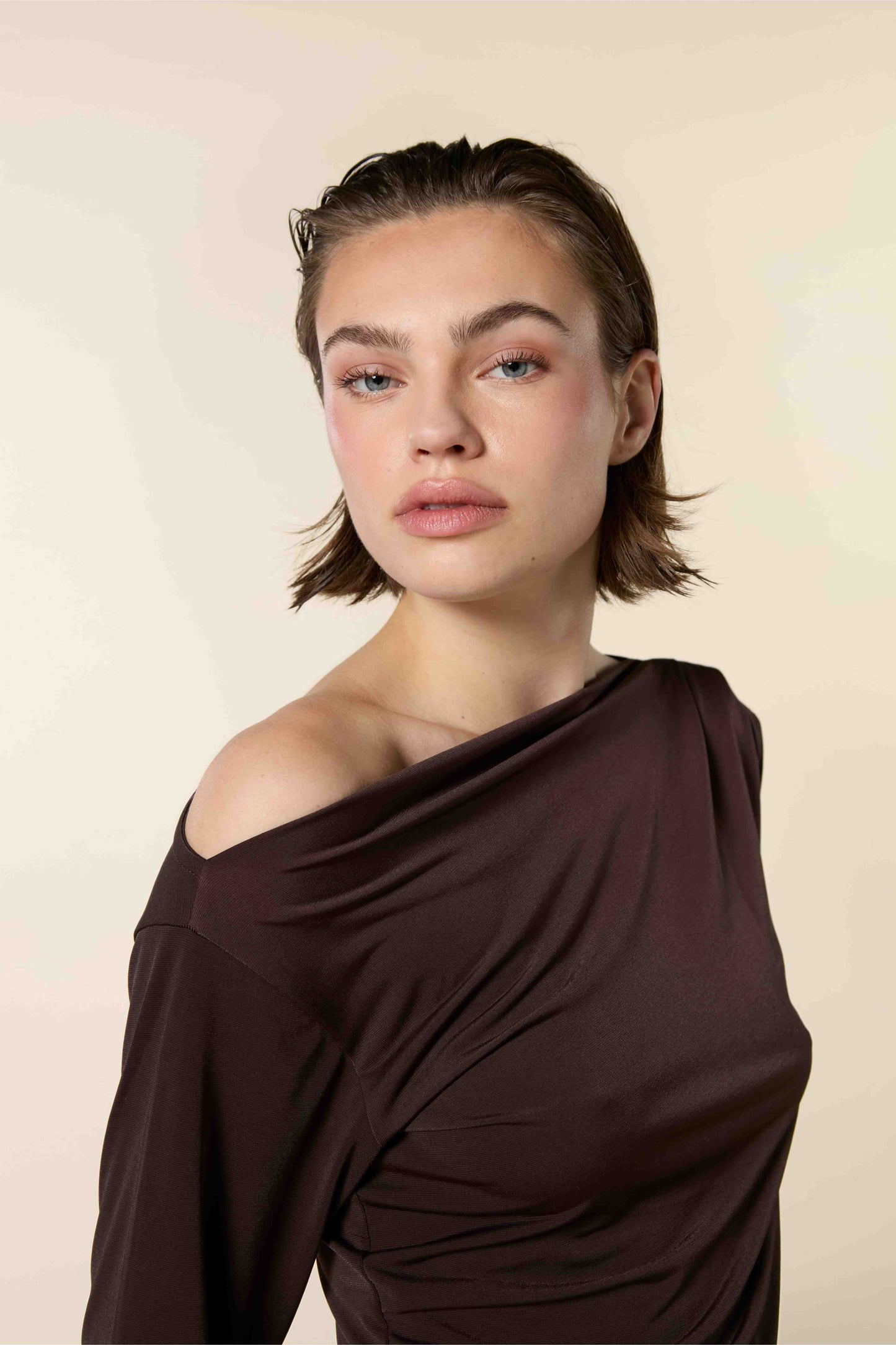 Off Shoulder Top Pleats