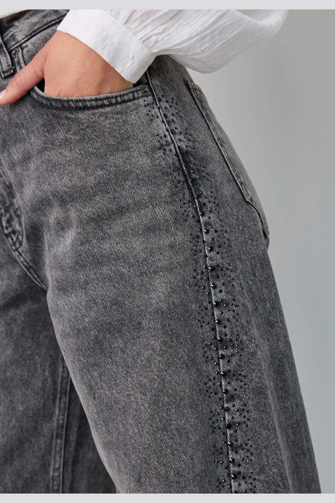 VickyCC Stone Wide Jeans