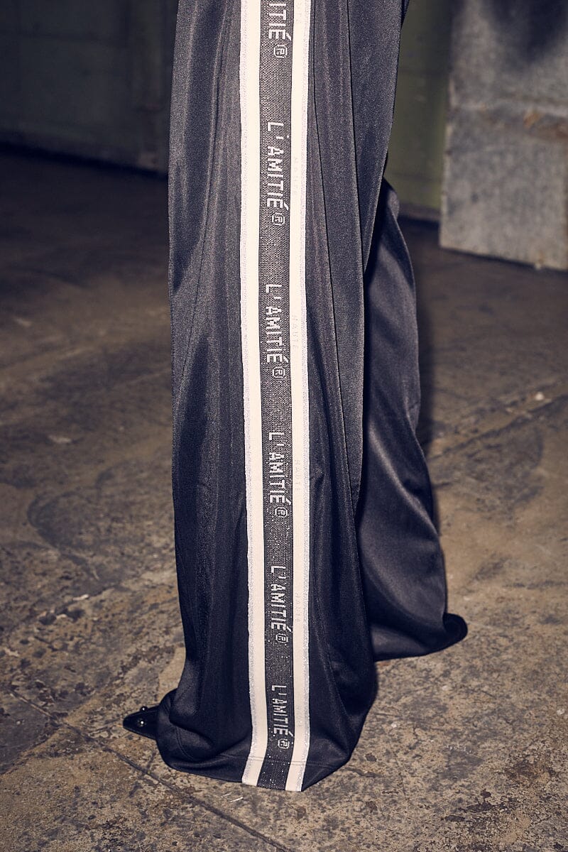 Baggy Lurex Logo Track Pant