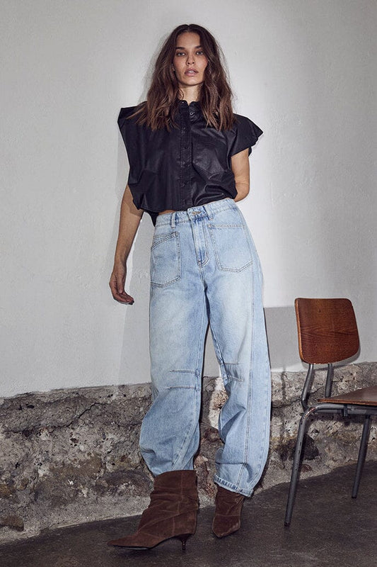 Barrel Front Pocket Jeans