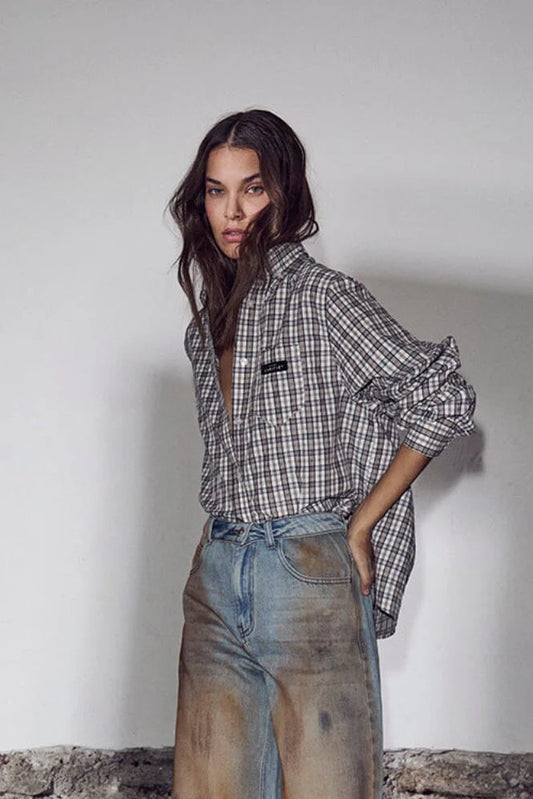 Button Down Mini Check Shirt