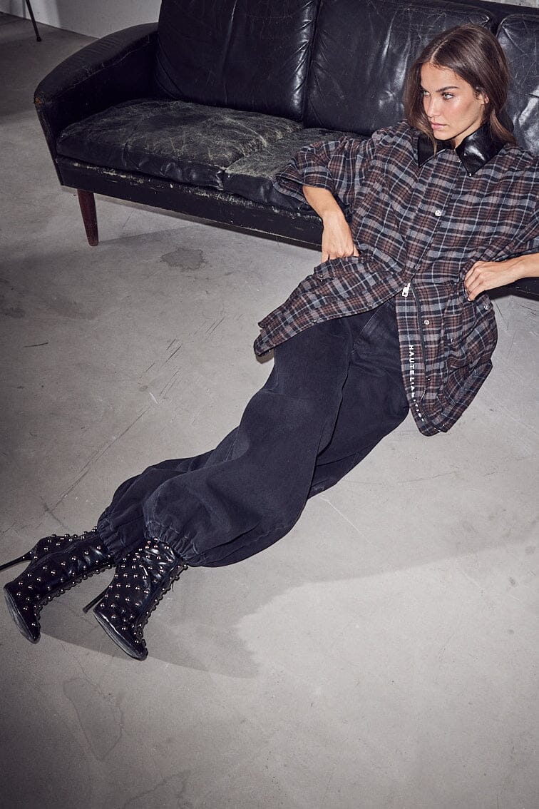 Denim Harem Pant Black