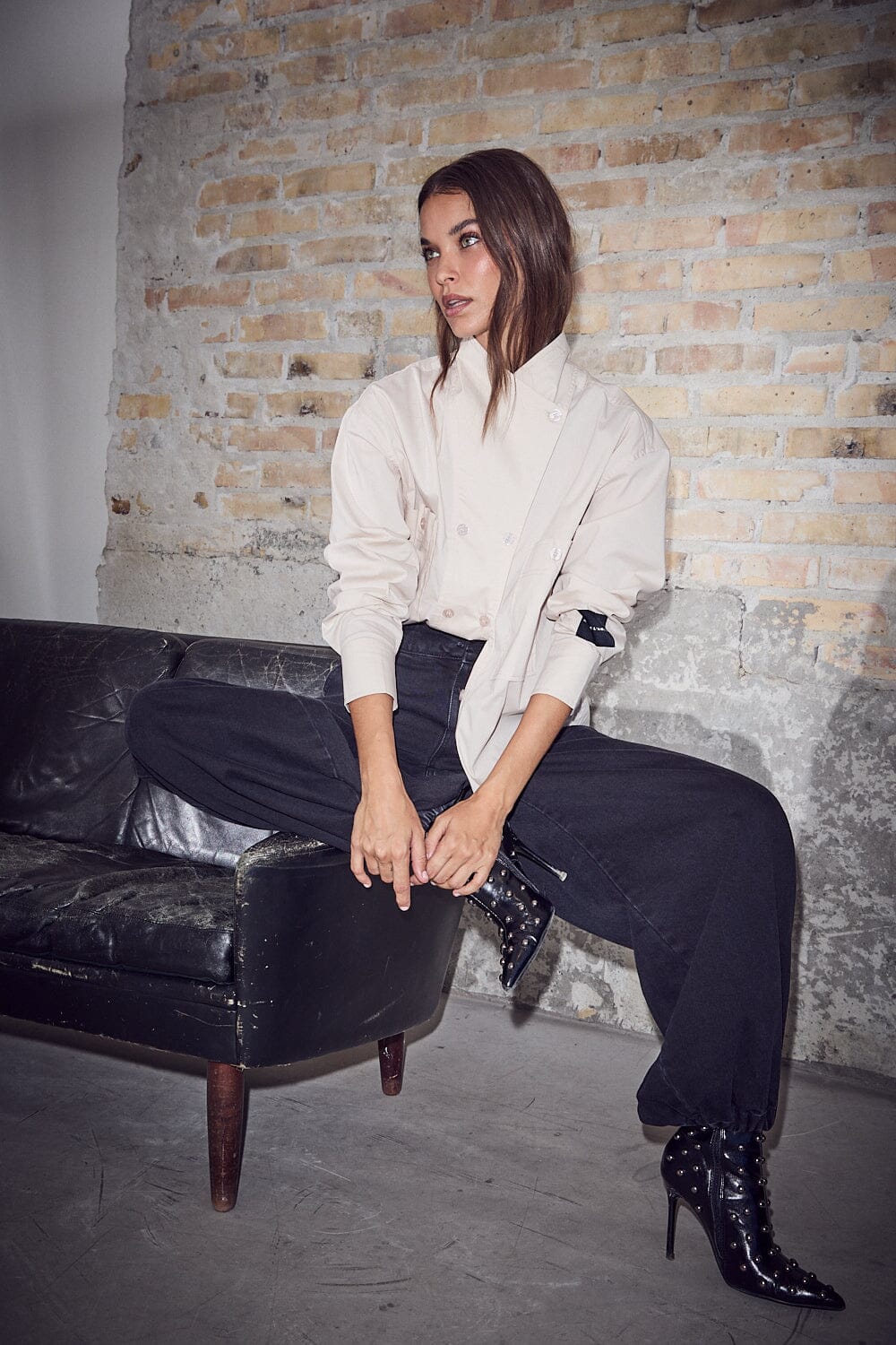 Denim Harem Pant Black